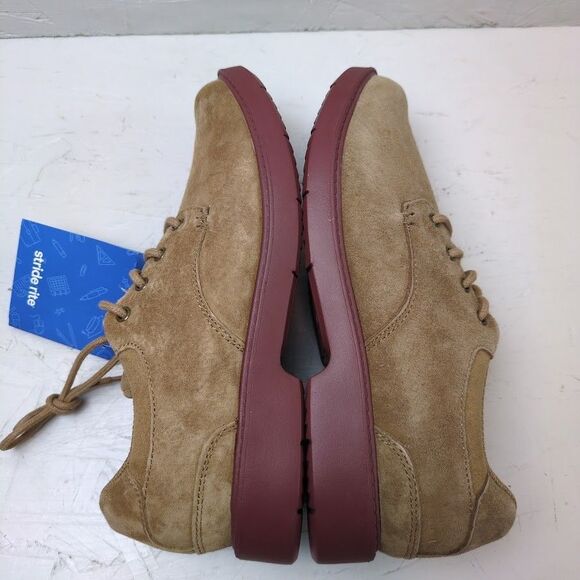 NEW Stride Rite Sz 4W Big Kid Murphy Brown Suede Leather Loafer Memory Foam Lite - Picture 6 of 10